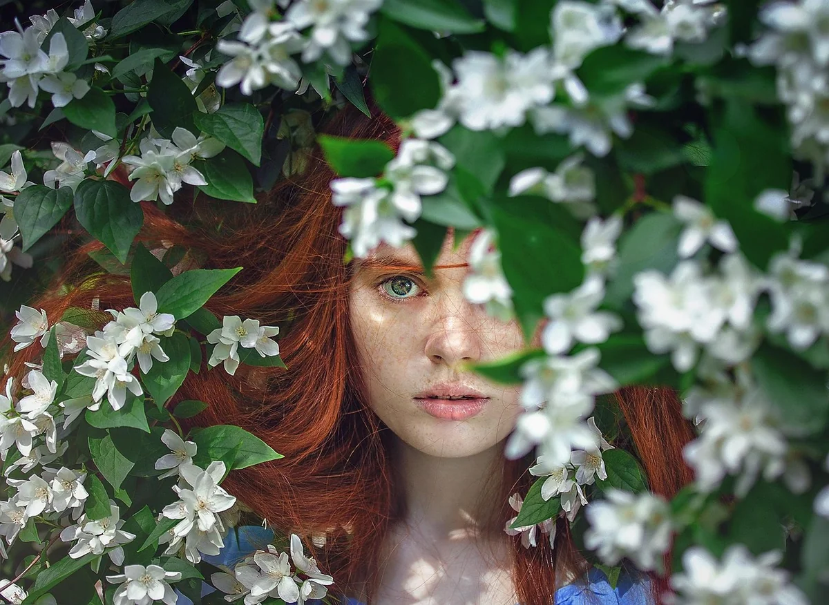 girl, beauty, fairytales, fantasy, female, beautiful flowers, hair, nature, portrait, flower background, face, look, flower wallpaper, flowers, hidden, mysterious - hidden costs of owning a supercar