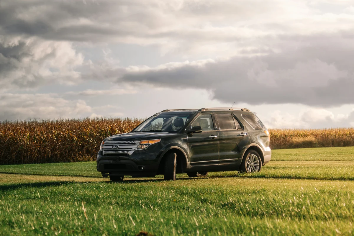 Ford Explorer in Corn Field - most reliable used luxury suvs